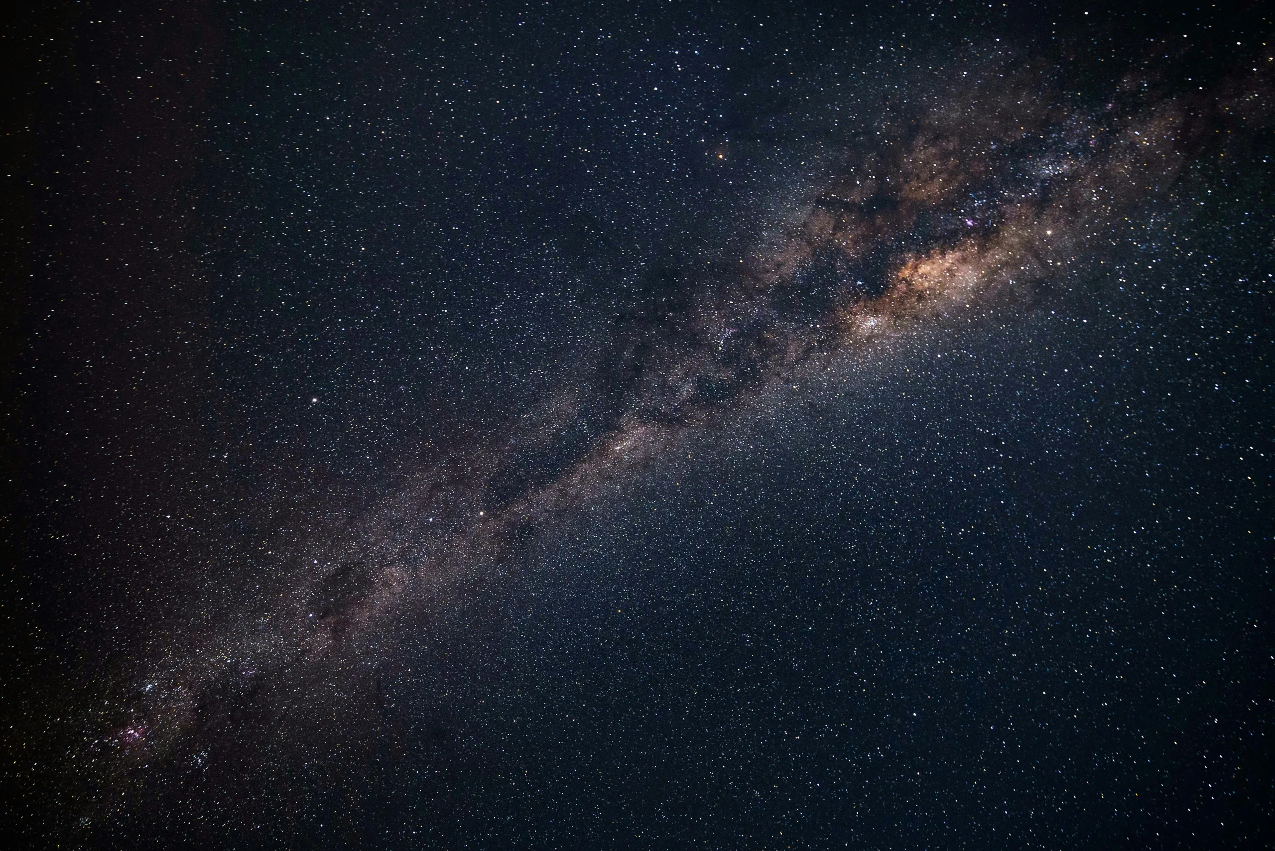 A breathtaking view of the Milky Way galaxy sparkling in the night sky over Punta Ballena, Uruguay.